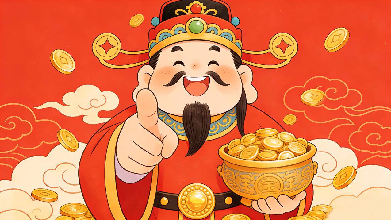 2026财神指你发财4k壁纸