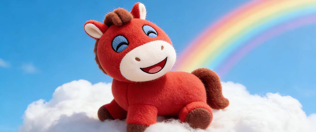 天空 彩虹 白云 笑笑马3440x1440带鱼屏壁纸