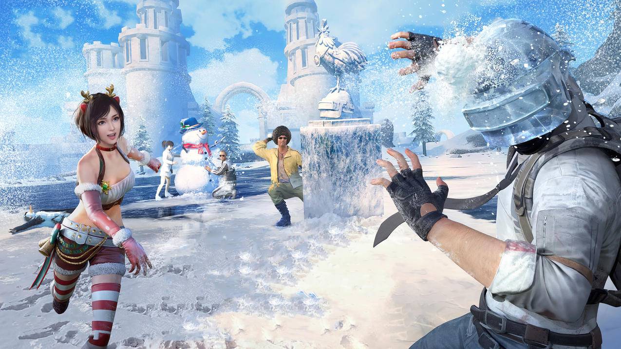 Pubg 绝地求生 吃鸡 冬天 打雪仗 4k游戏壁纸