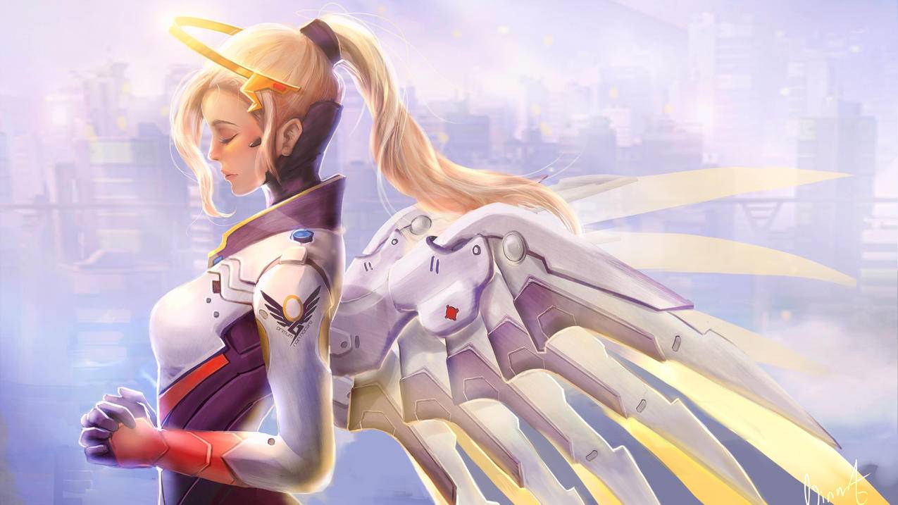 Mercy《守望先锋》5k高清壁纸