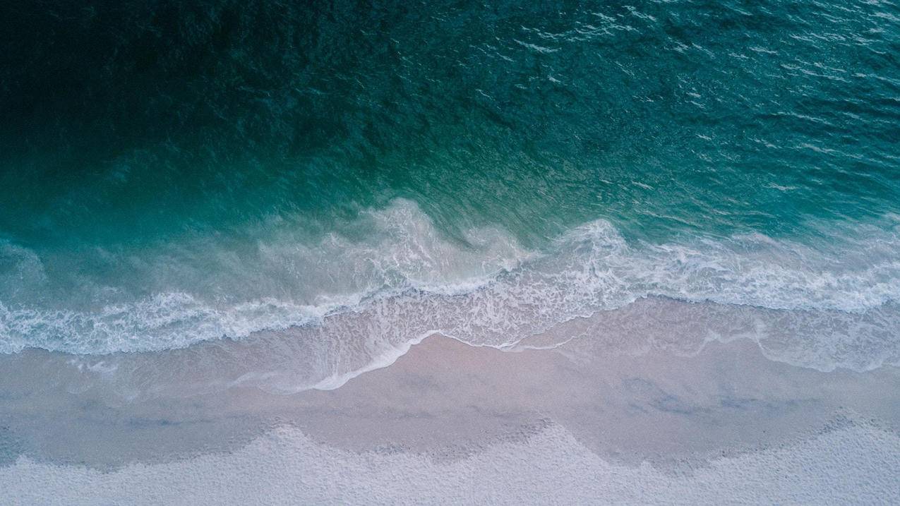 风景大海海岸线海水高清桌面壁纸