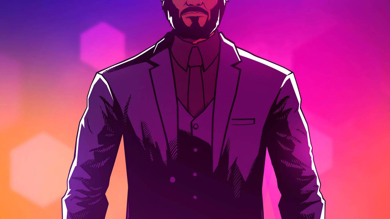 《疾速追杀Hex John Wick Hex》紫西装 4K高清壁纸