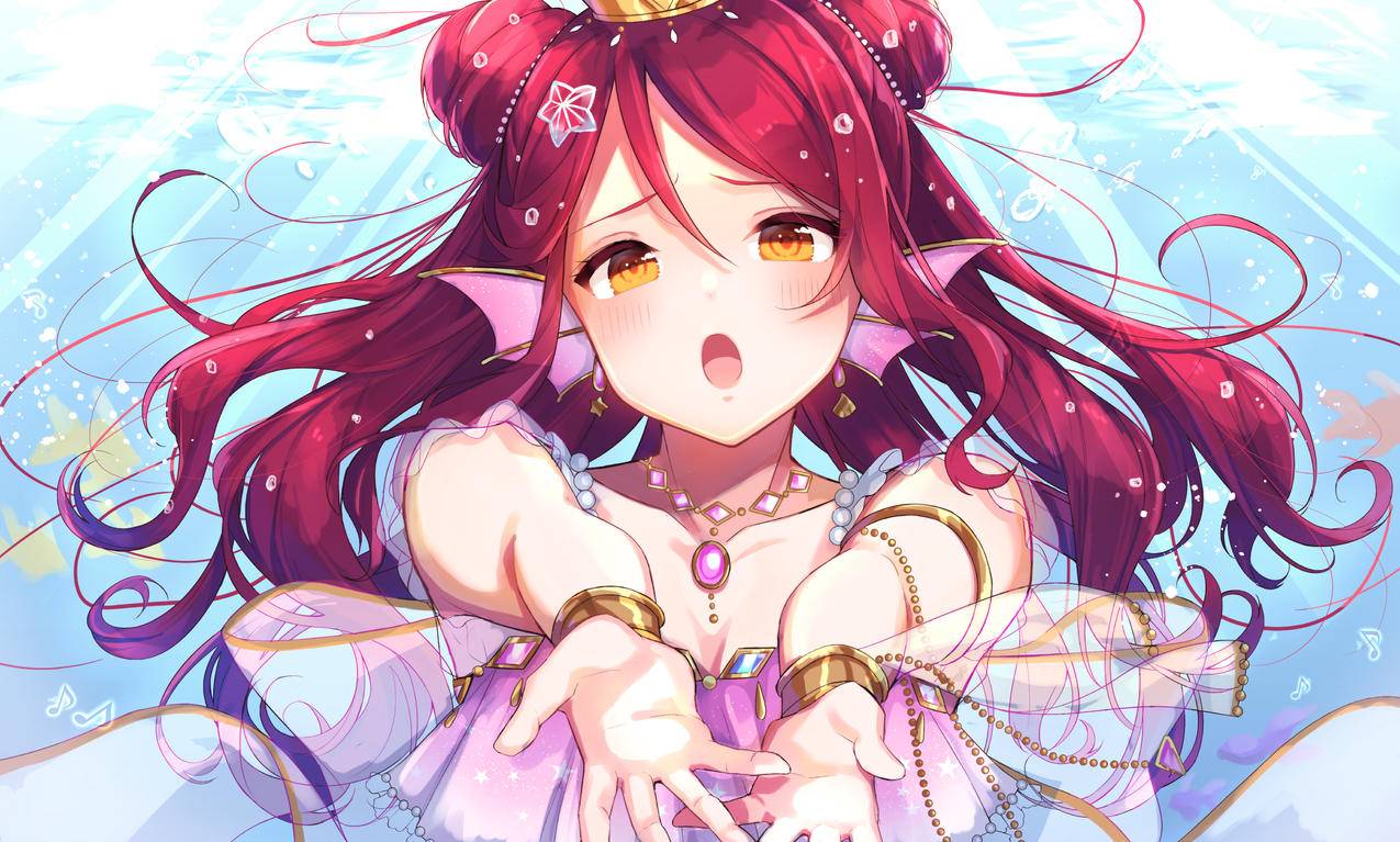 《LoveLive!Sunshine!!》丸子头 鱼鳍 项链 纱 皇冠 4K高清动漫壁纸