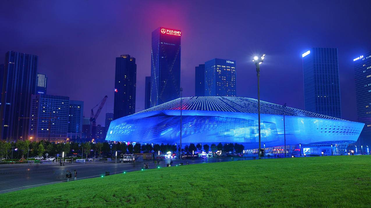 辽宁大连东港夜景4k高清壁纸