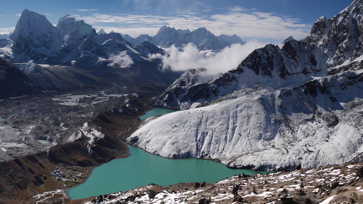 风景风光雪山湖水绿水4k壁纸