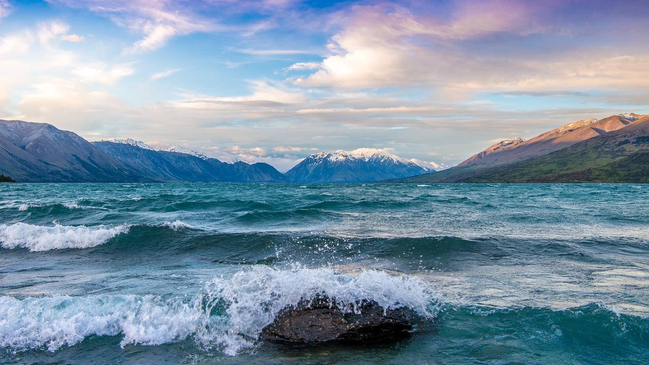 风景海洋海浪蓝色海洋4k壁纸