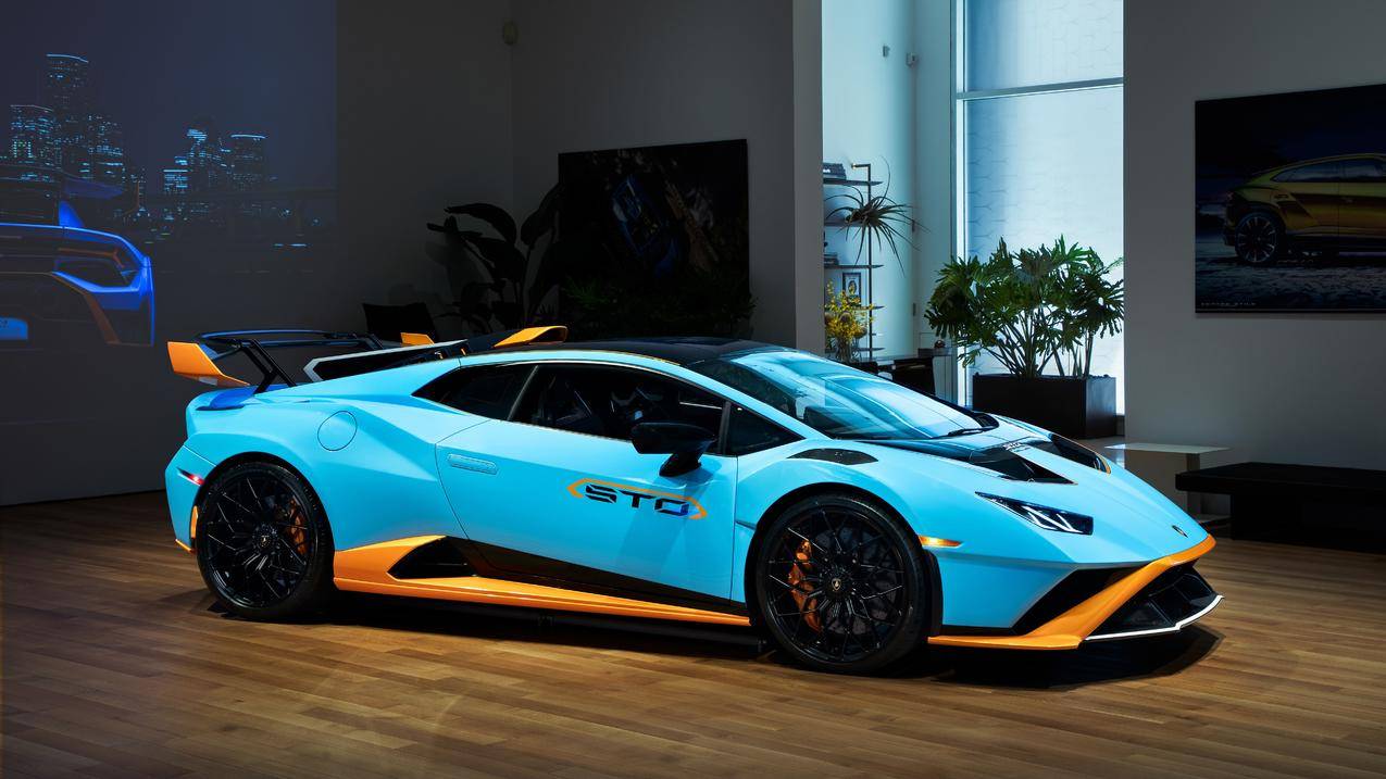 兰博基尼huracan sto lounge nyc5k跑车壁纸