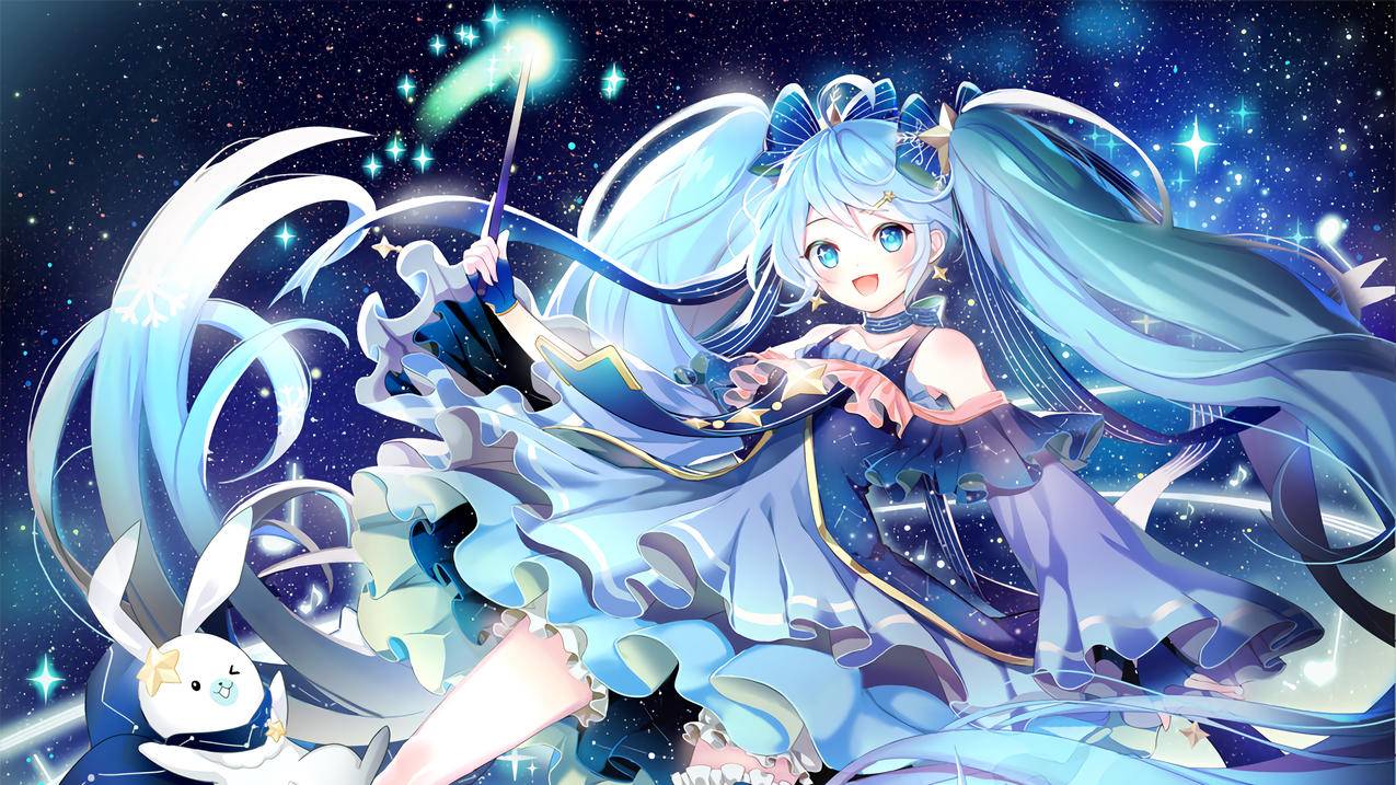 雪初音 星空4K高清动漫壁纸