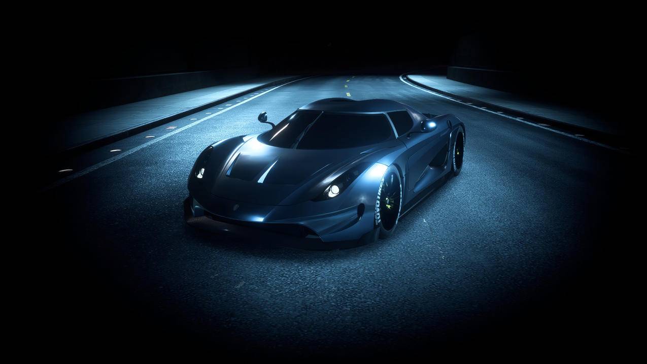 《极品飞车 Need for Speed》蓝色车 4K高清壁纸