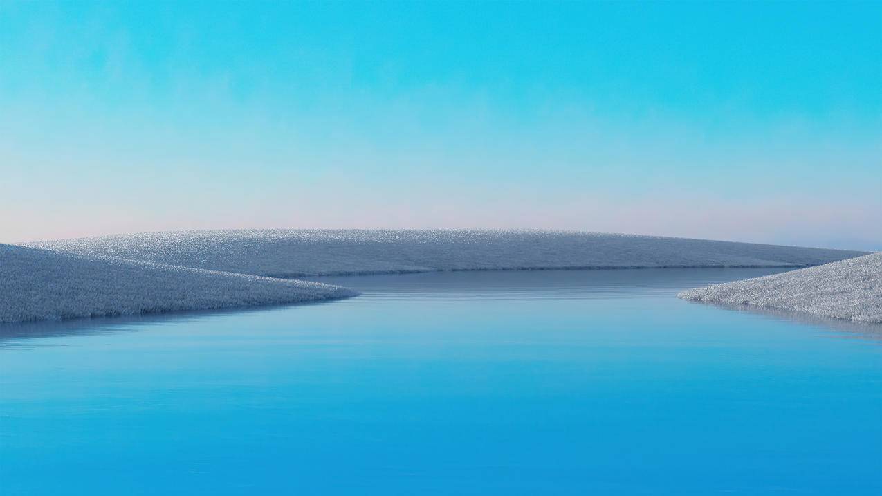 微软 海洋天使 天蓝色 4k电脑风景壁纸