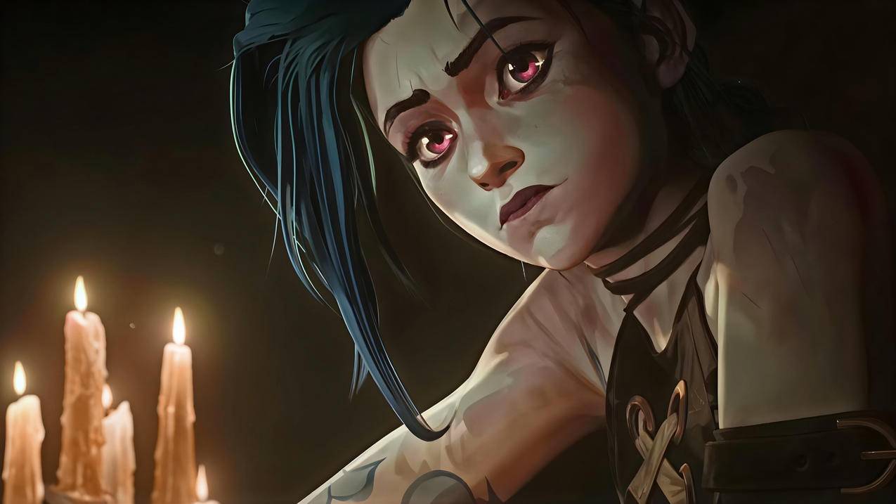jinx金克丝 蜡烛 LOL英雄联盟4K游戏壁纸