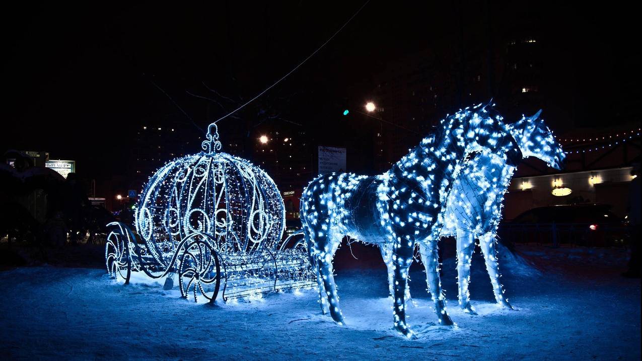 节日美图圣诞节MerryChristmas圣诞老人麋鹿高清壁纸