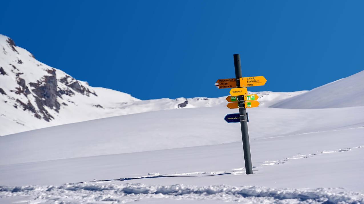 风景雪山雪景雪地4k高清壁纸