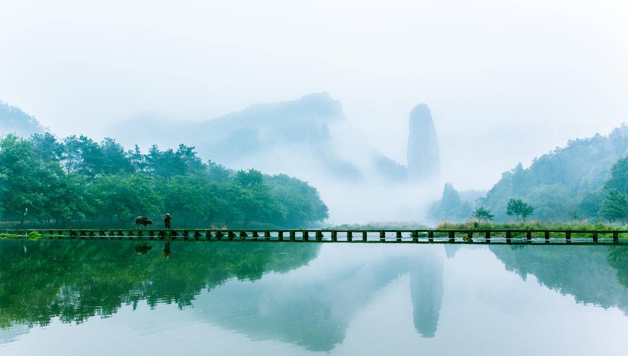 清明节中国风山水风景画5k高清风景壁纸 图片编号 壁纸网