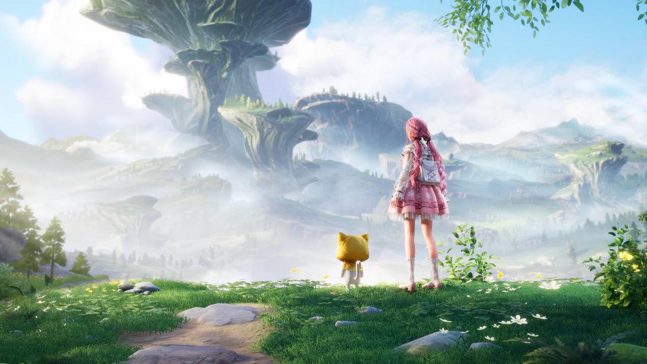 《无限暖暖 Infinity Nikki》小女孩背影 游戏风景 4K壁纸