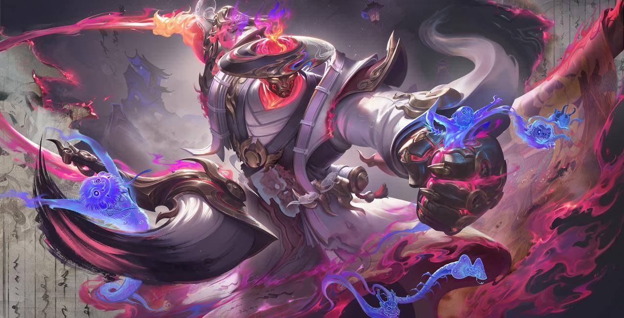 王者荣耀 钟馗 锁墨魂 高清无水印5K游戏壁纸