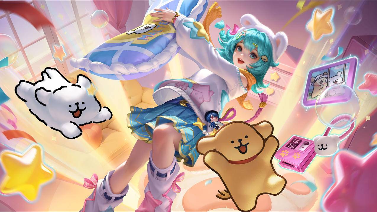 王者荣耀 小乔 线条小狗 4K高清游戏壁纸