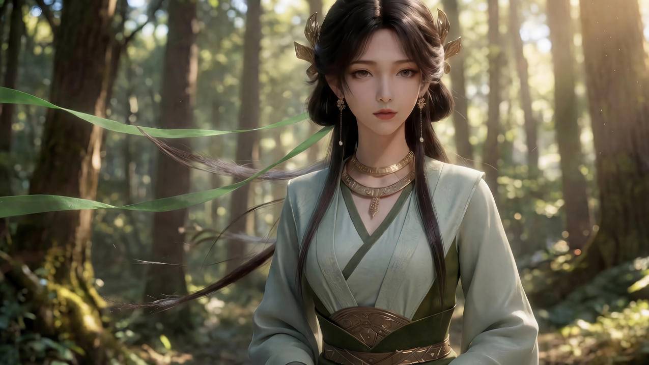 凡人修仙传 梅凝 森林 阳光 4k壁纸 3840x2160