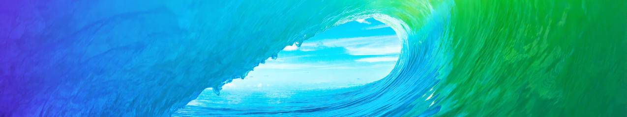 海浪风景5760x1080三屏高清壁纸