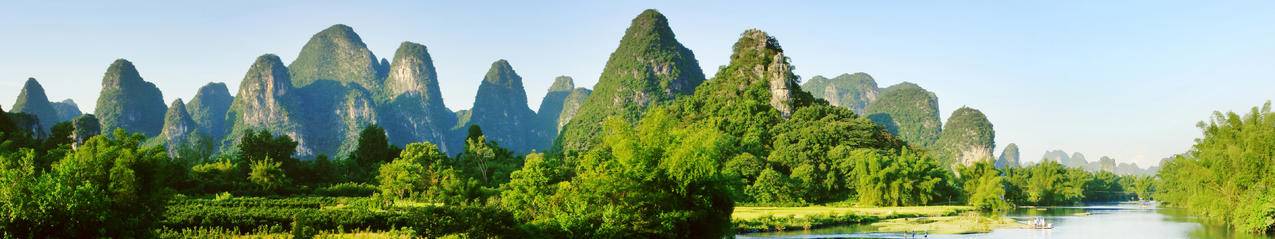 桂林山水风景5760x1080三屏高清桌面壁纸