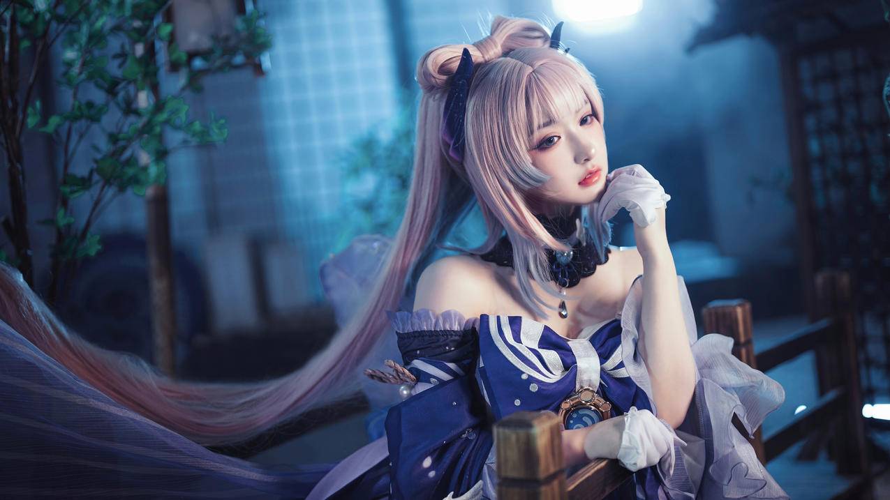 cosplay原神 珊瑚宫心海 cos美女4k壁纸