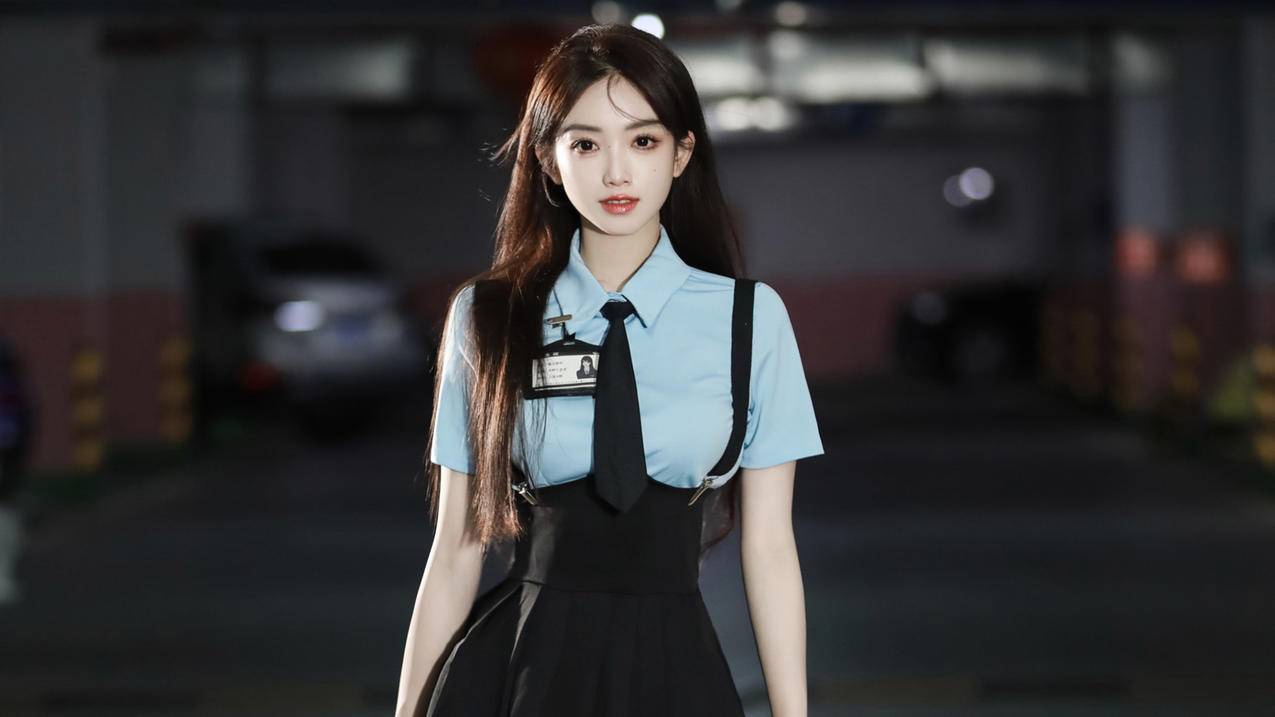 制服 长发 美女 高清 壁纸