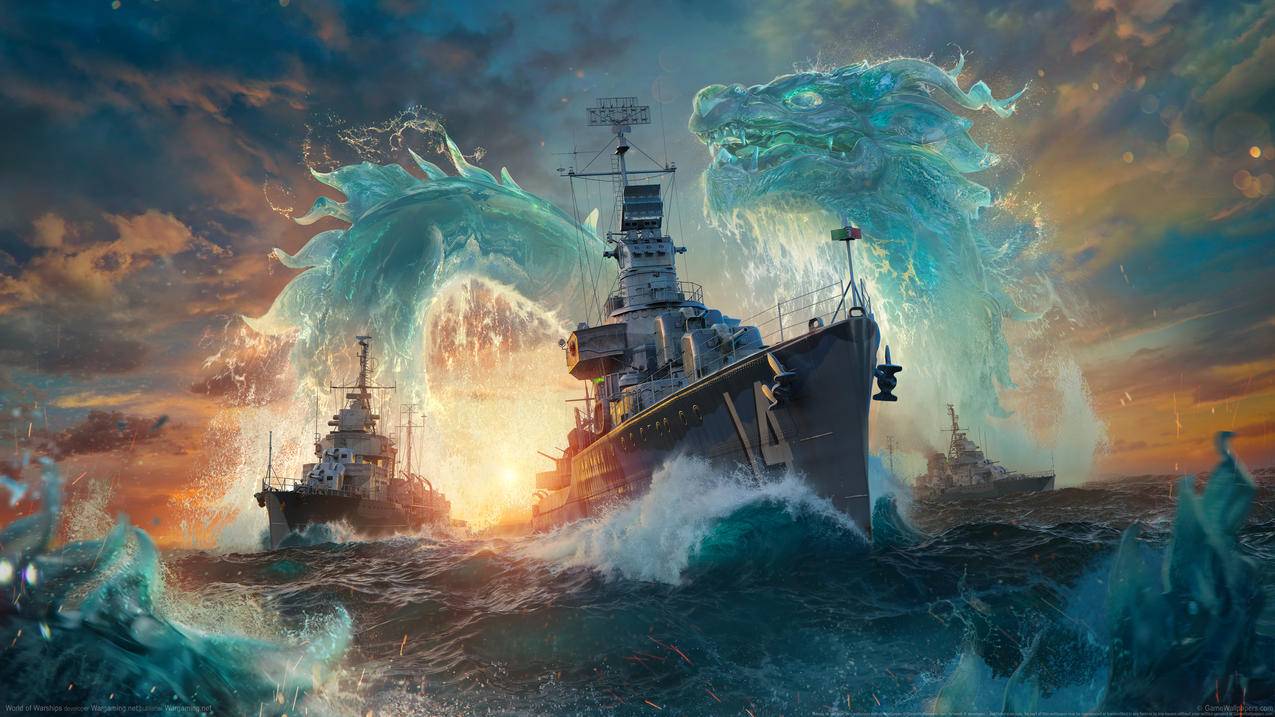 《战舰世界 World Of Warships》水龙 战舰 4K高清壁纸