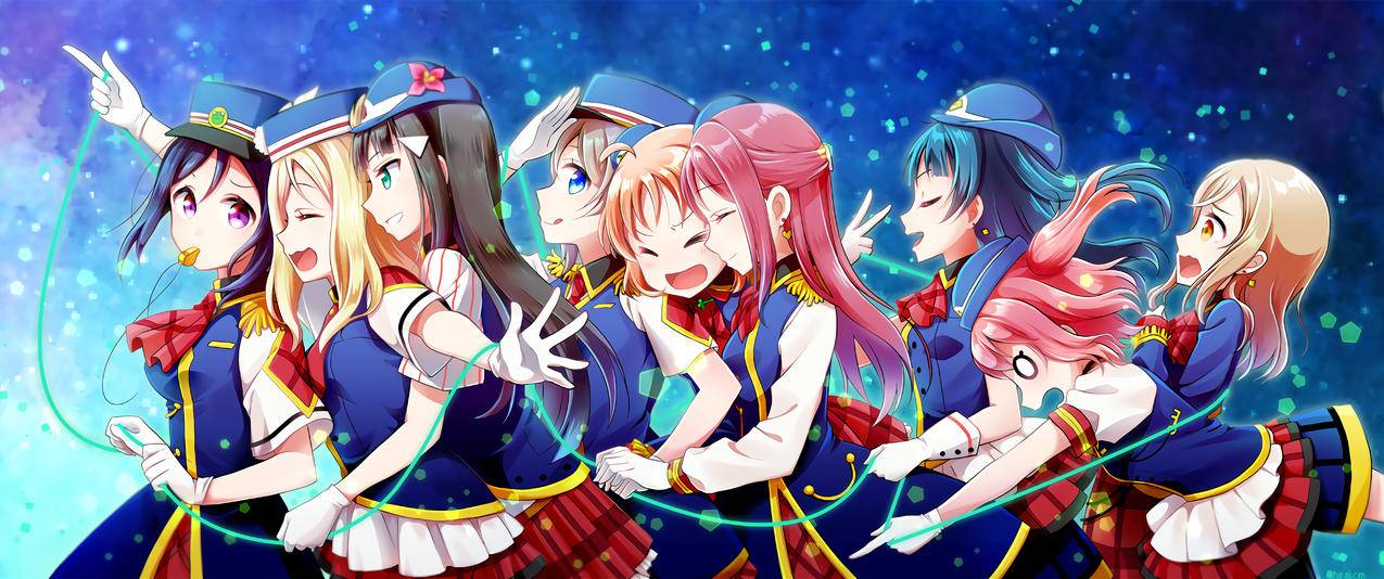 LoveLiveSunshine全员动漫带鱼屏壁纸