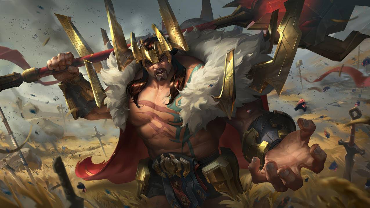【LOL英雄联盟】萨恩 乌祖尔 莫德凯撒 8K游戏壁纸 7680x4320