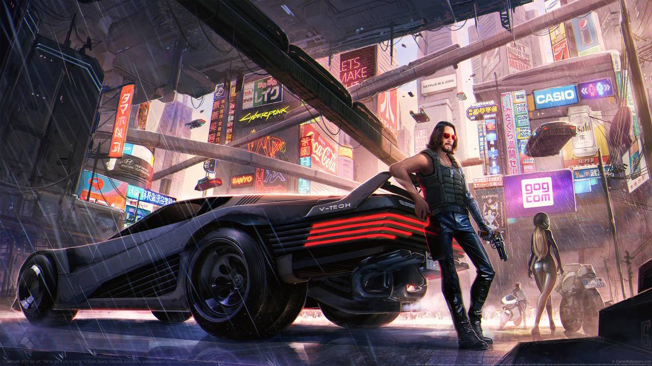 《赛博朋克 2077Cyberpunk 2077》车 城市 4K高清电脑壁纸