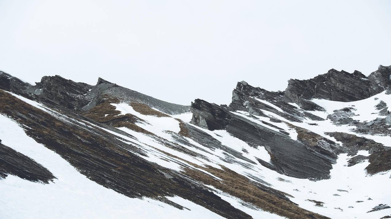 风景雪山山峰4k图片