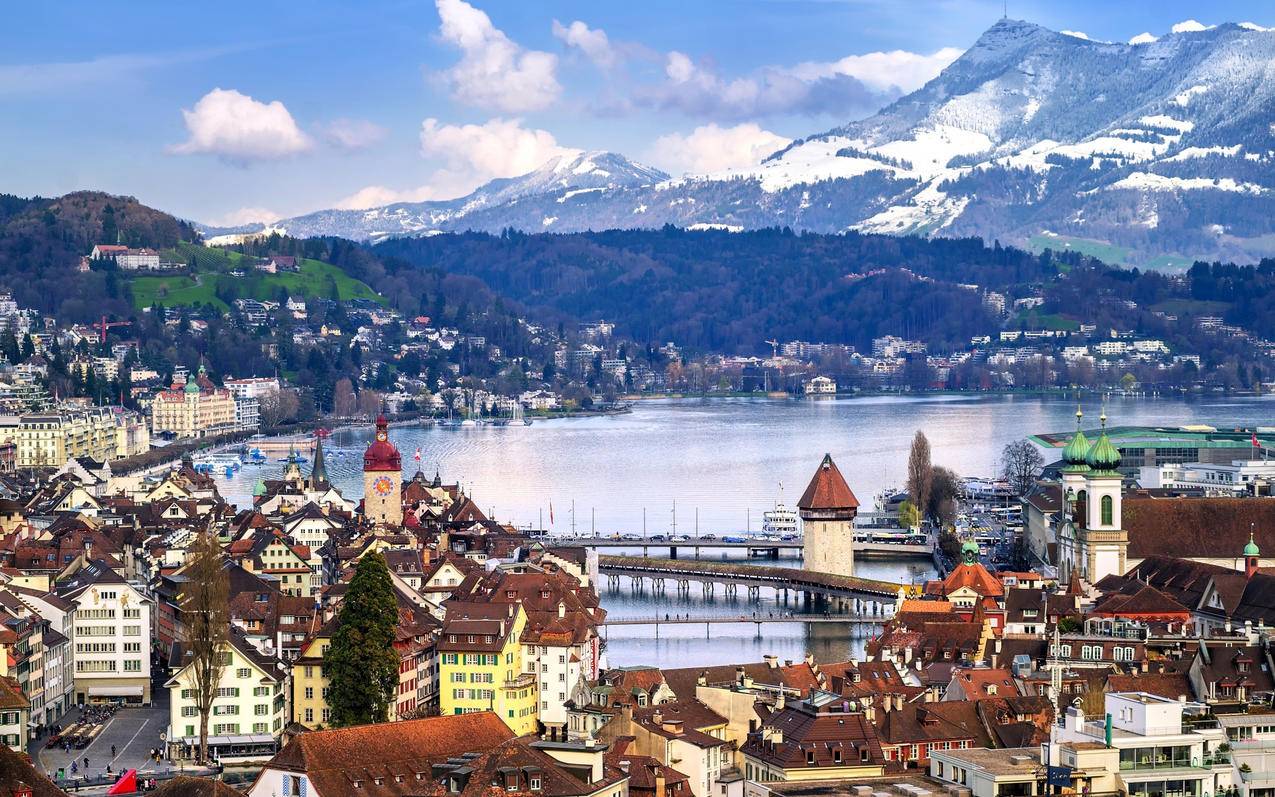 自然风光瑞士卢塞恩风景高清壁纸