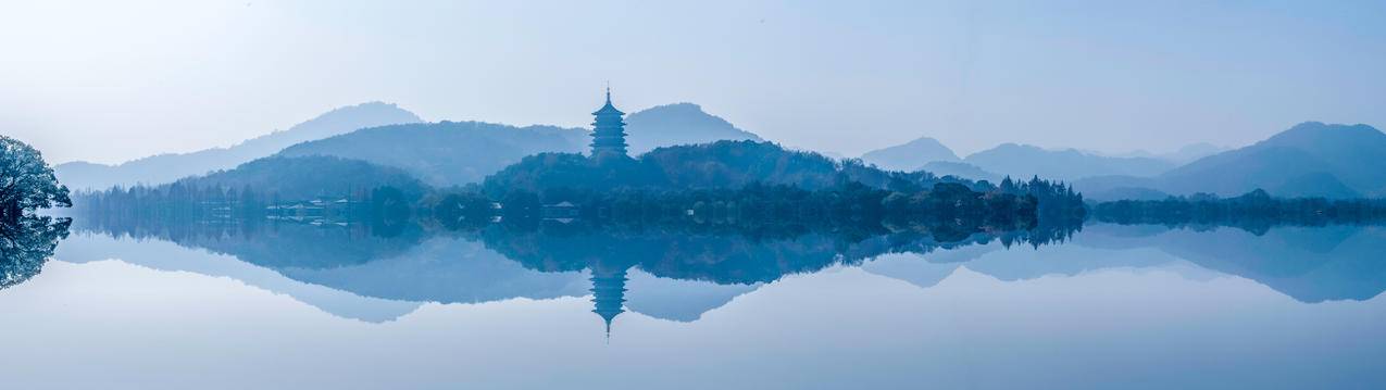 西湖山水风景5120x1440高清壁纸