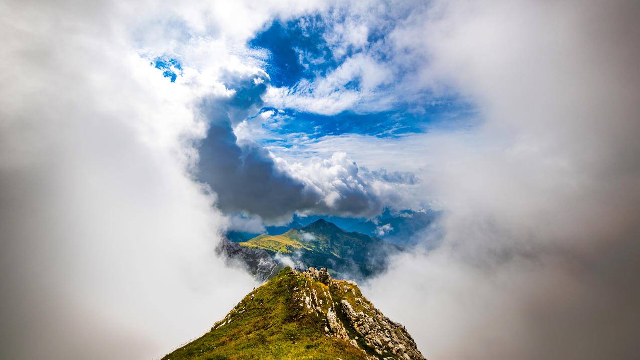 天空 云 山脉 风景高清4k壁纸3840x2160