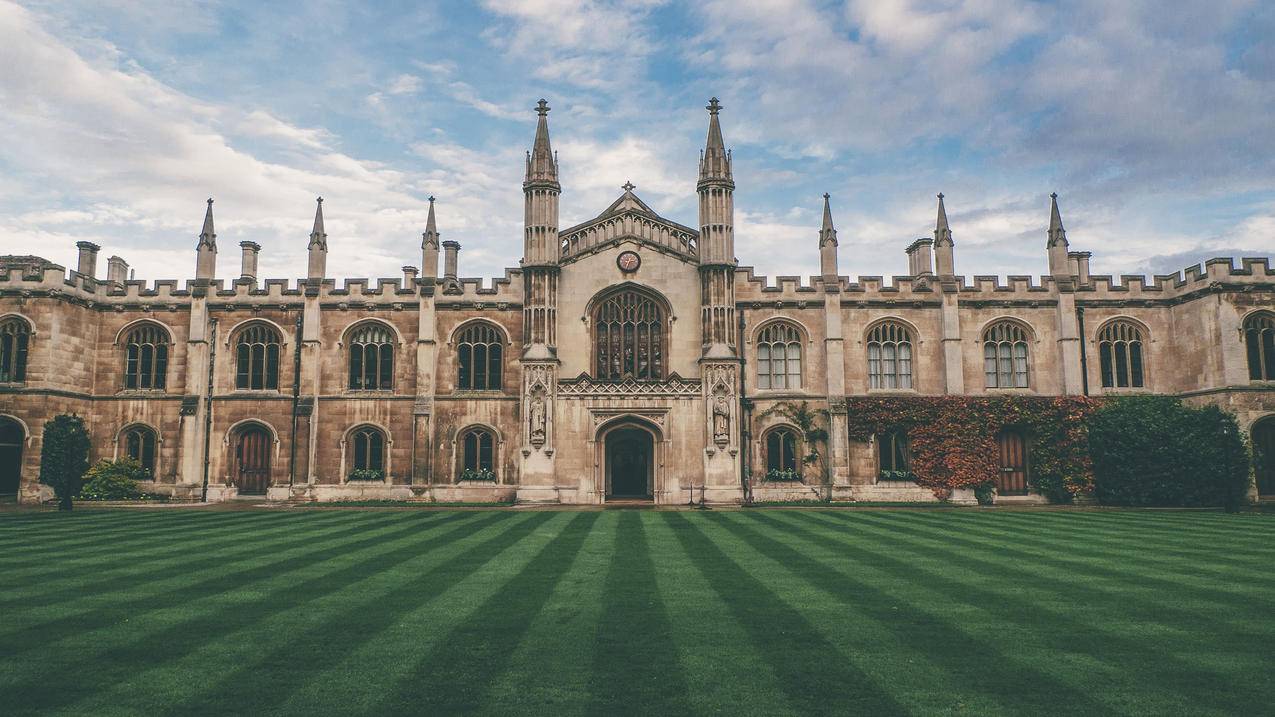 风景旅游胜地草地英国剑桥大学高清壁纸