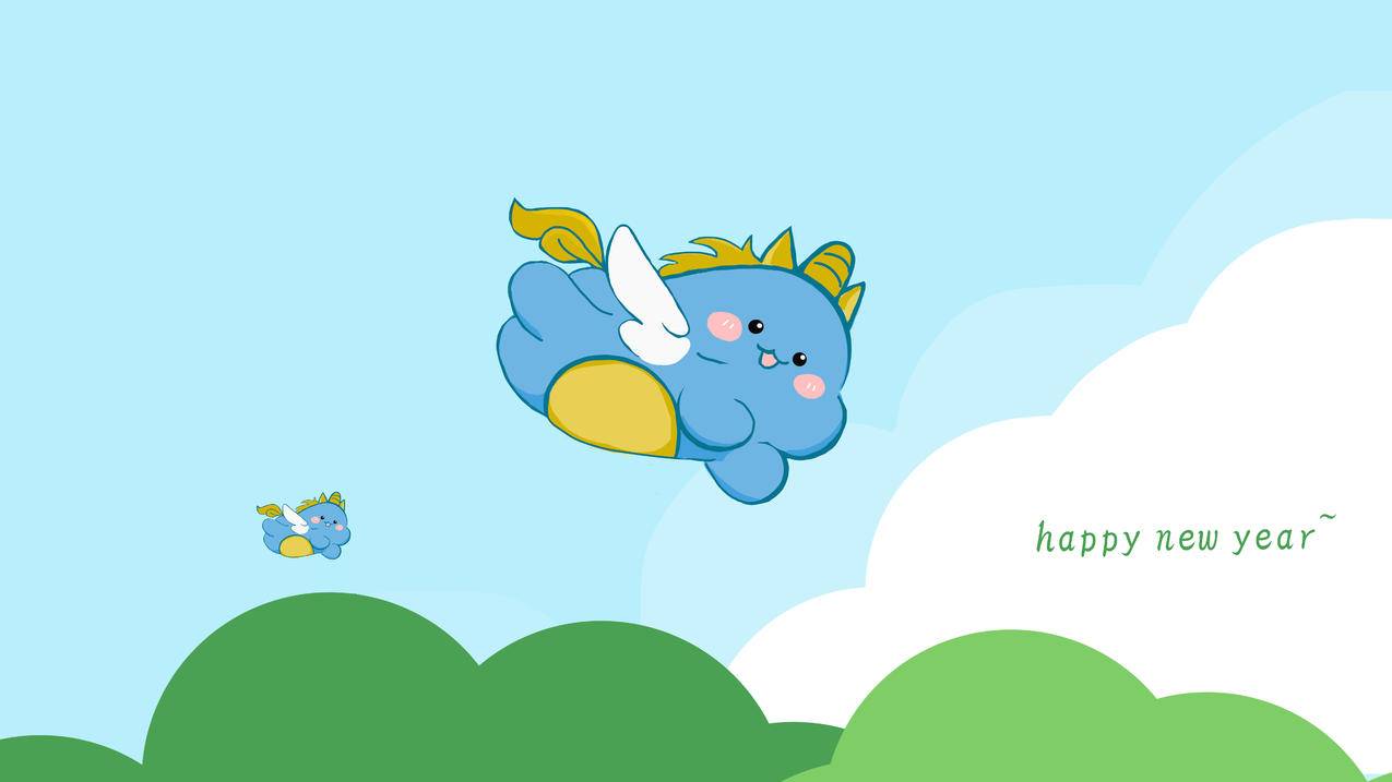 2026飞马 可爱 新年 清新8K高清壁纸