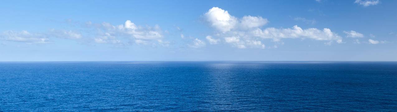 蓝天天空大海风景5120x1440带鱼屏壁纸