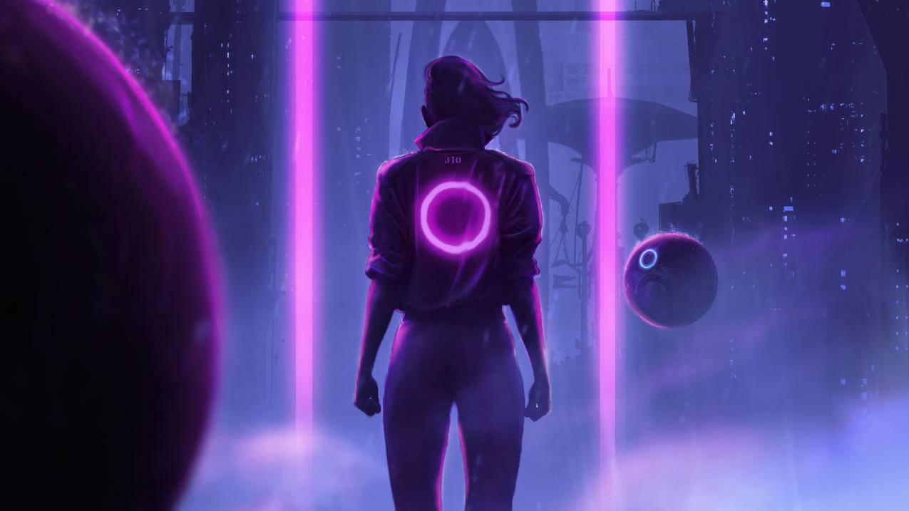 孤独背影 赛博朋克Cyberpunk 4K壁纸