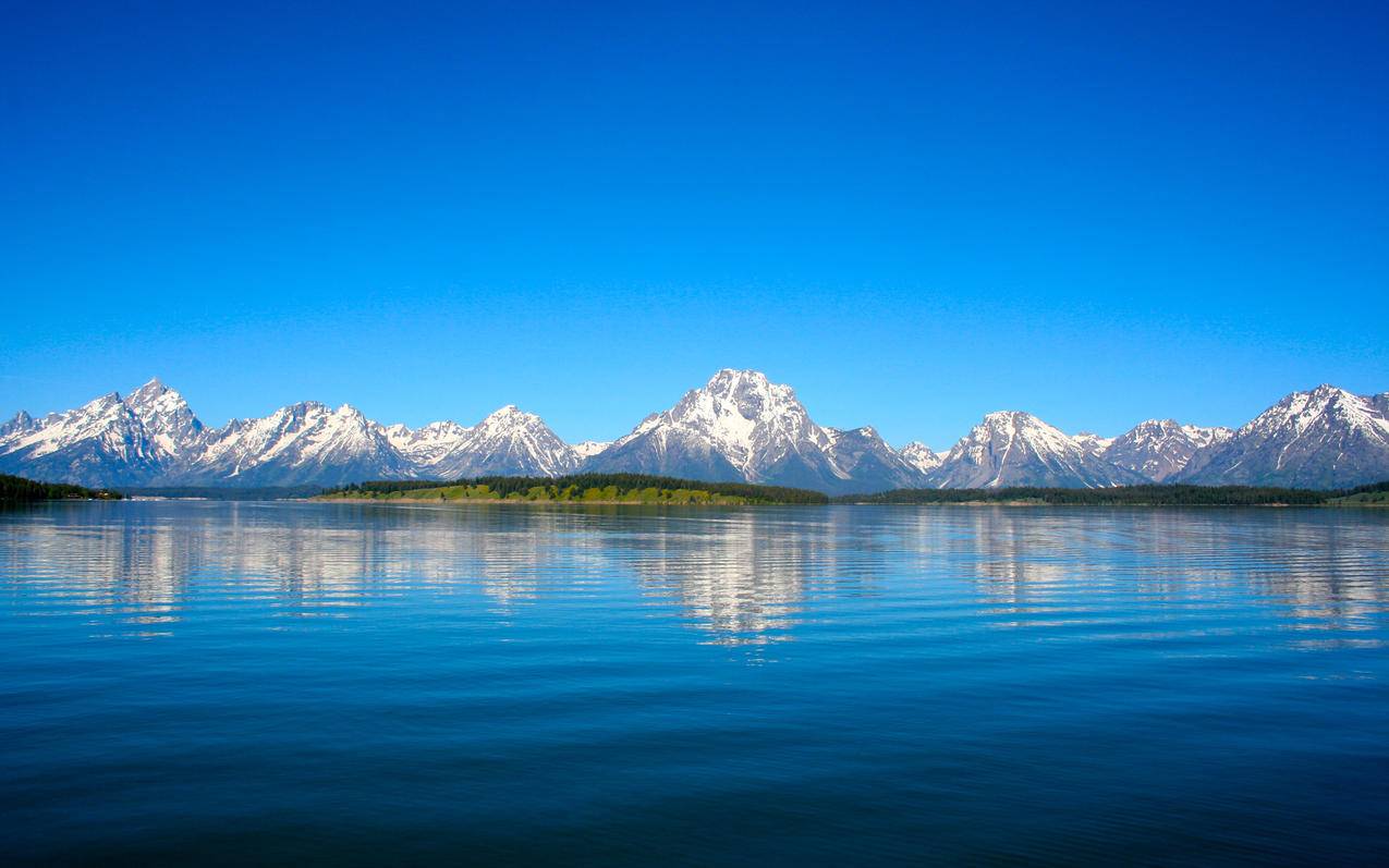 风景自然风光湖泊远山高清壁纸