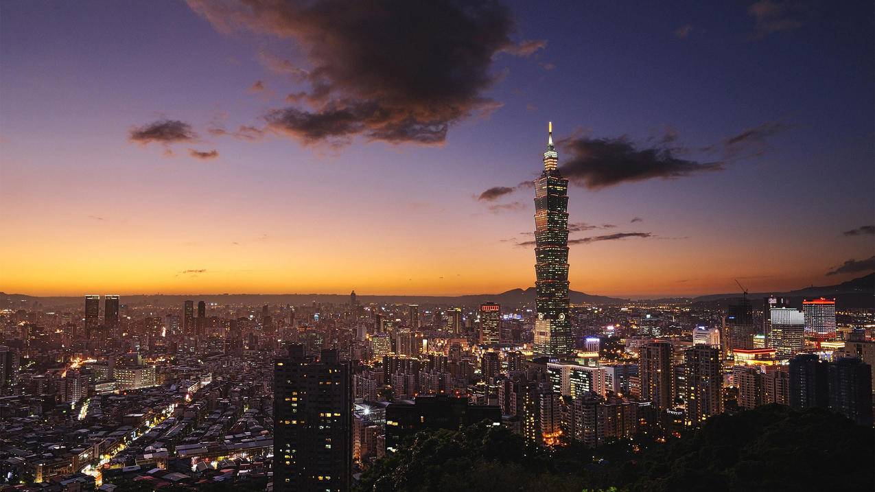 风景城市夜景台湾台北101大厦印象台北高清壁纸 图片编号6248 壁纸网