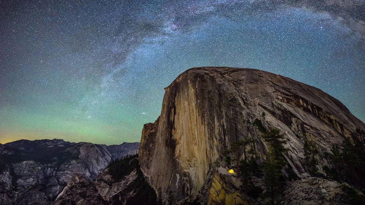 风景自然风光山峰星空高清壁纸