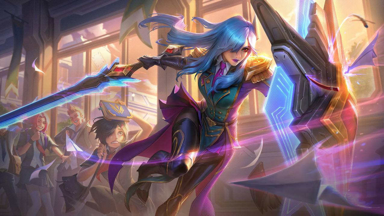 战斗学院-蕾欧娜《英雄联盟LOL》 4K超清电脑壁纸