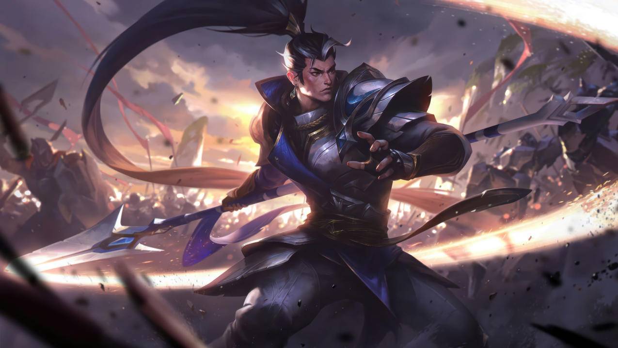 德邦总管 赵信 高清原画 LOL英雄联盟 8K游戏壁纸 7680x4320