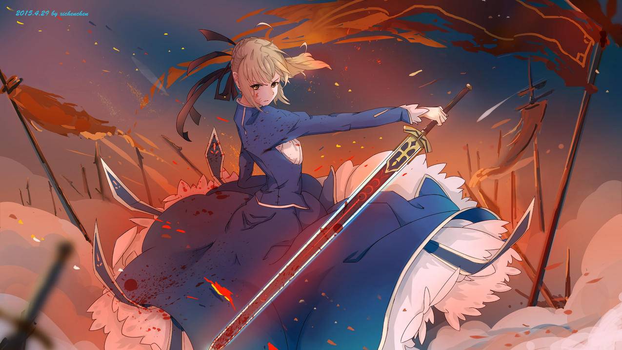 《命运之夜》剑 动漫 艺术 fate 4K高清动漫壁纸