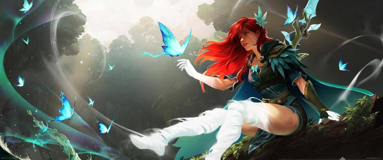 Dota 2 刀塔2 美女人物3440x1440带鱼屏壁纸