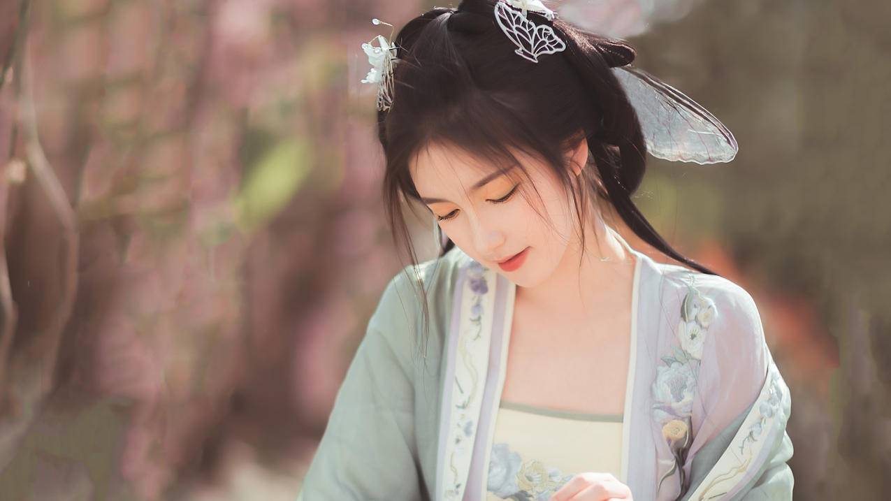 古装 古风 清纯 美女 4k电脑壁纸
