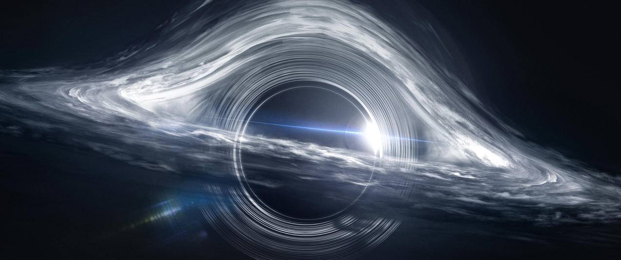 黑洞 太空 光 3440x1440带鱼屏高清壁纸