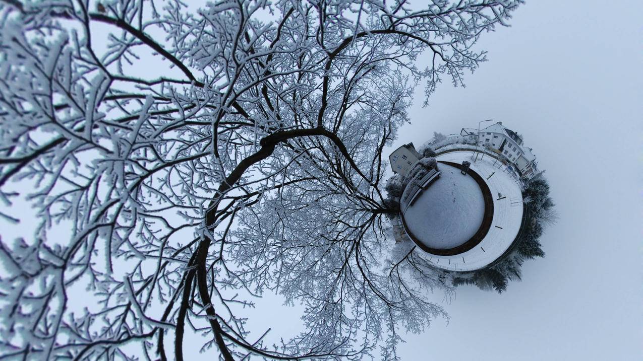 雪景视觉5k壁纸