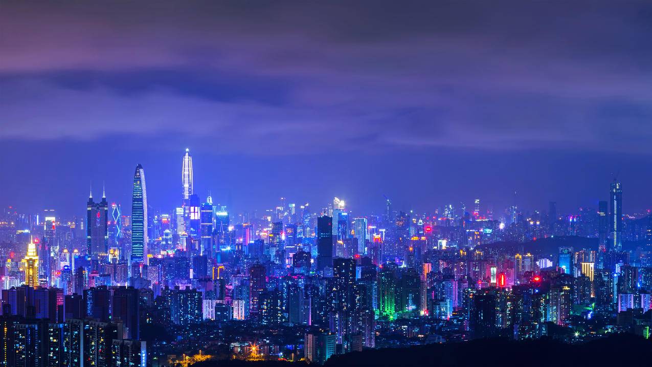 深圳 城市夜景 4k风景高清壁纸