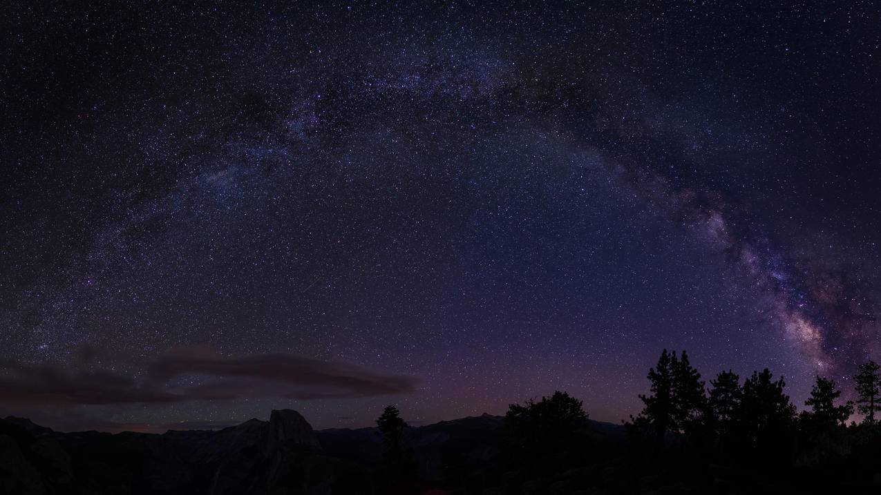 银河系优胜美地星空风景4k壁纸